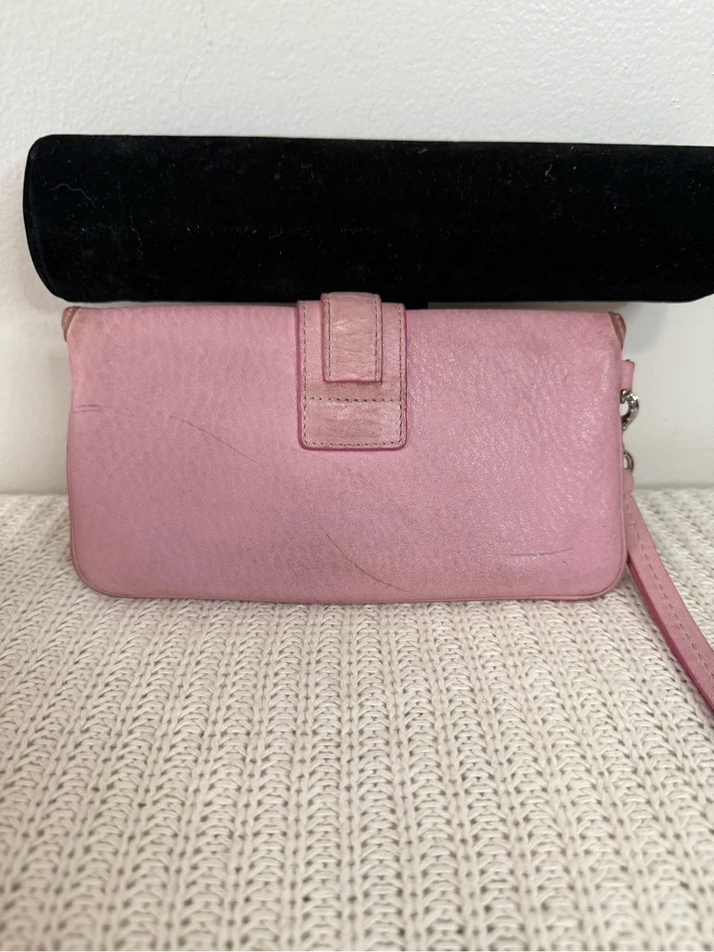 Coach Hamilton light Pink Leather Wristlet Clutch/wrirtlet with Studded Detail